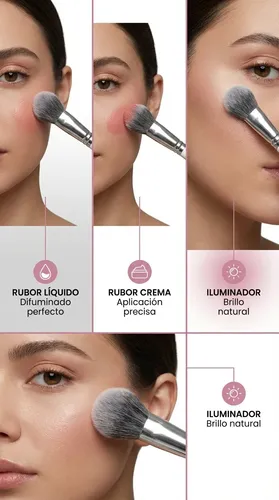 Brocha Rubor Líquido Maquillaje Melody Scher Cheek Finish