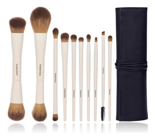 Juego De Brochas De Maquillaje Yutimeaura De 10 Piezas, De Y Ceami