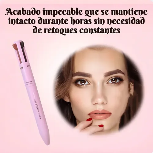 Makeup Pen Lapiz Delineador 4en1 Para Ojos Cejas Labios Ilum Acabado Mate Color 4 Colores