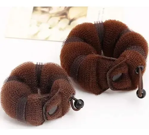 Juego De 2 Donas Para Peinar Cabello Dnhcll Marrón 18.5 Y