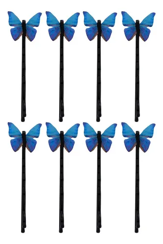 8 Pinzas Laterales Para El Pelo Con Mariposas En 3d, Pinzas