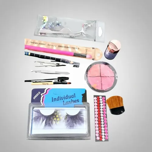 Set Maquillaje 12 Art Sombra Pinceles Rubor Pestañas +++