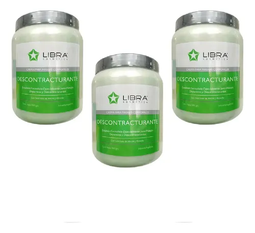 3 Crema Masajes Descontracturante 980gr. – Libra Cosmetica Fragancia Suave