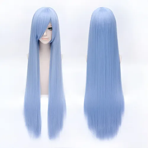 Peluca Party Straight Light Para Mujer, Cosplay, Azul, Larga 38inches