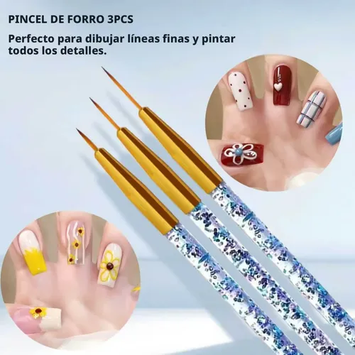 Juego Completo De 31 Pinceles Profesionales Para Uñas En Gel Multicolor
