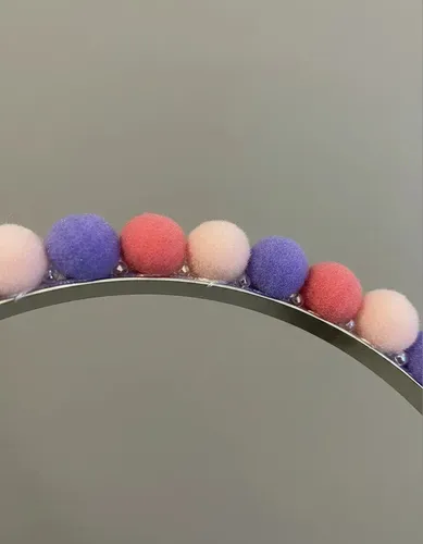 Amawa Vinchas, Colitas Y Hebillas C/ Pompones Pelo Niña Color 335