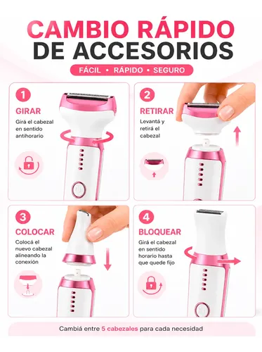 Depiladora Mujer Eléctrica 5 En 1 Facial Cejas Usb Portatil