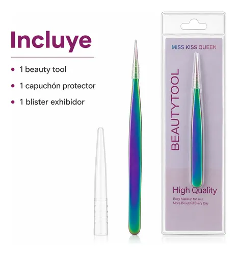 Pinza De Precisión Angular Para Pestañas Postizas Y Cejas