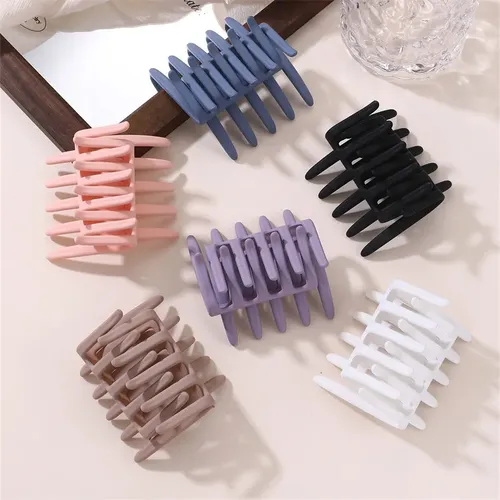 6pcs/set Broche Recogido Chocolate Cruzado, Versátil Y Chic.