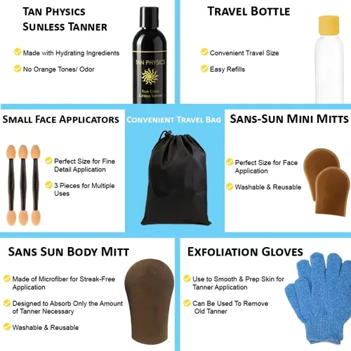 Kit De Bronceado Tan Physics Sunless Tanner Con Accesorios