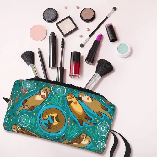 Bolsa De Maquillaje Yishow Familia De Nutrias Organizador Co