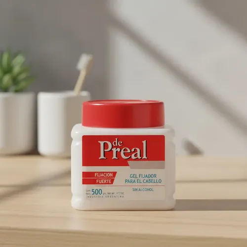 Gel Fijación Fuerte Para El Cabello De Preal X 500 Gr Frasco