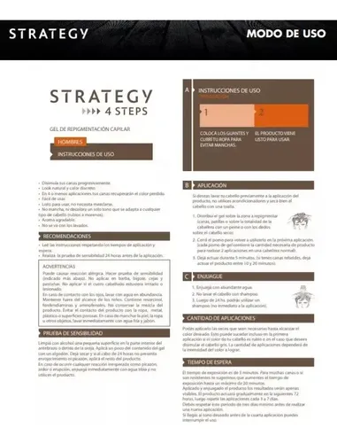 Strategy Gel De Repigmentación Capilar Para Canas 4 Steps