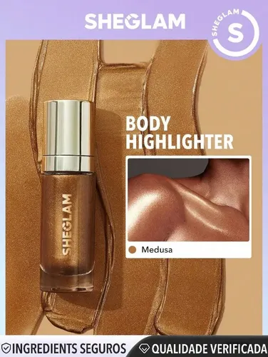 Sheglam Loción Iluminador Corporal Resaltador De Bronceado Tono del maquillaje Medusa