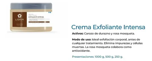 Crema Exfoliante Corporal Intensa X 250 Gr Libra