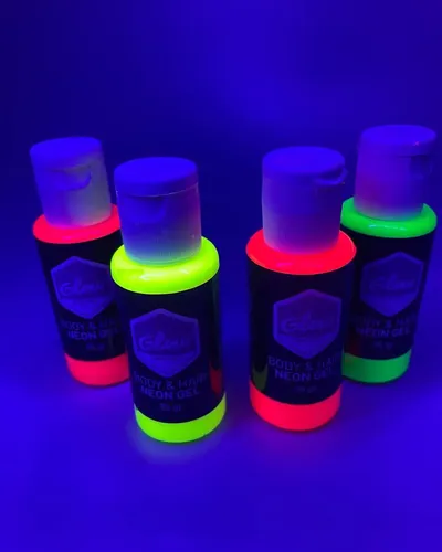 Kit De Maquillaje Artistico Glow Fluorescente Luz Negra