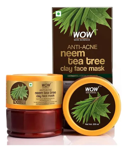 Mascarilla De Arcilla Para Acné Wow Neem Tea Tree 200 Ml