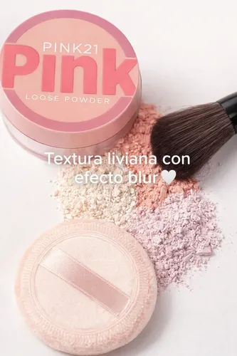 Polvo Suelto Pink21 Pink Tricolor Corrector Iluminador