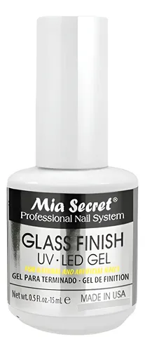 Mia Secret Glass Finish Top Coat Brillante Gel Uv X 15 Ml