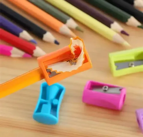 Sacapuntas Escolar Bote Con 10 Pz Multicolor