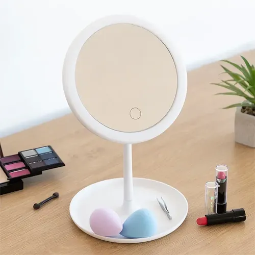 Espejo Maquillaje Con Luz Led Regulable Redondo Suono