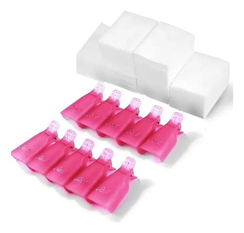 Wipes Paños Taollas + Broches Removedores Esmalte X 10 U