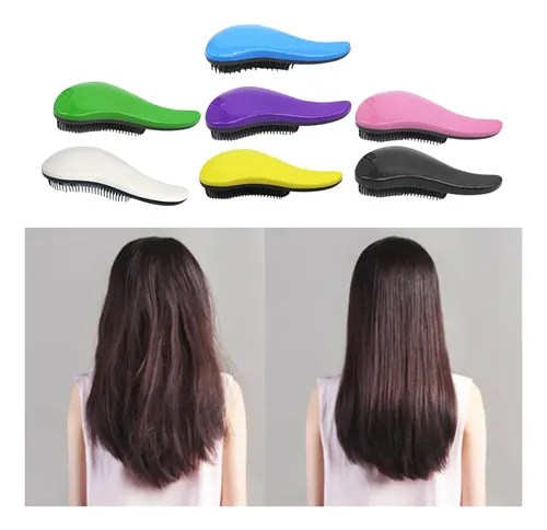 Cepillo De Pelo Para Cabello Rizado Natural Azul