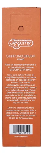 Brocha Recta Para Base Maquillaje Profesional Jessamy P8006 Naranja