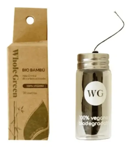 Hilo Dental Wholegreen Biodegradable Sustentable 30m Envase Vidrio