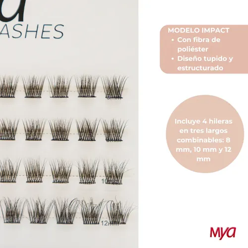 Combo Pestañas Postizas + Pinza Ergonómica Mya Lashes Impact
