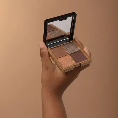 Paleta de sombras de ojos Eudora Make Turbo Quartet, 8 g, color marrón