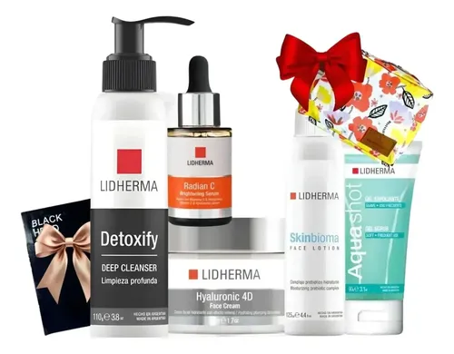 Rutina Skincare Facial Lidherma Completa Hialuronico Vitamin