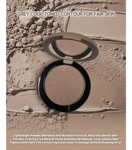 Paleta De Contorno Fría, Polvo Matte Para Maquillaje