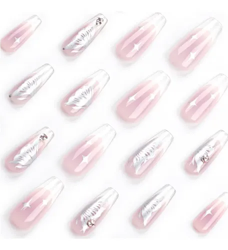 Nuevas Uñas Transparentes Rosas Para Llevar Puestas