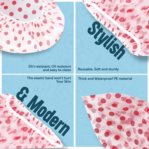 15 Gorro De Ducha Gorra Para Baño Impermeables Elástico