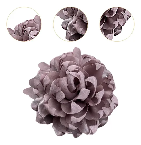 2 Broche De Flores, Pinza Para El Pelo Con Morado Claro
