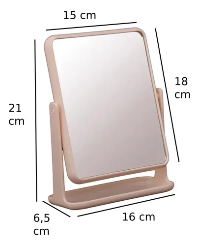 Espejo Maquillaje Rebatible Portatil Aumento Doble Faz Apoyo