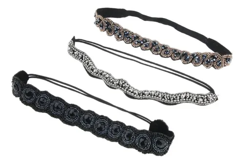 Diademas Elásticas A La Moda, Antideslizantes, Con Diamantes As Described