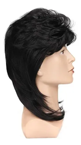 – Peluca Para Hombre De Los 70 Y 80, Cabello Rizado Para =