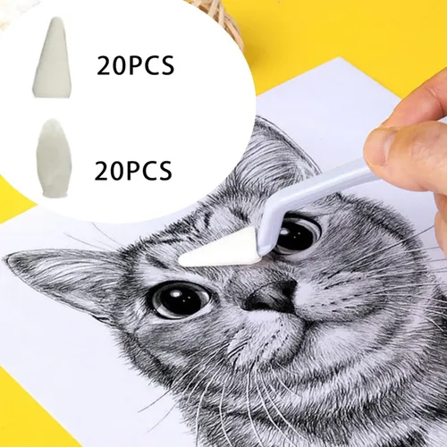 40 Piezas De Pintura De Esponja Lavable Con Cabezal De Bolíg