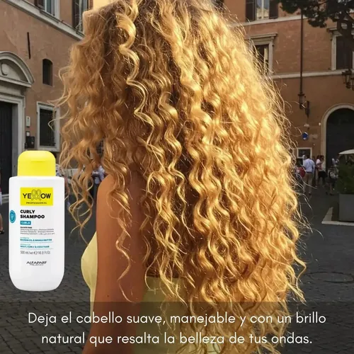 Shampoo Alfaparf Yellow Curly Rulos Sin Sulfatos Hidrata 500
