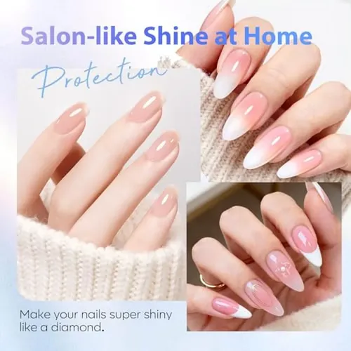 Esmalte De Uñas De Base Y Capa Superior 2 En 1 De Azurebeaut