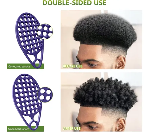 Cepillo Y Peine Mágico De Silicona Koupa Para Cabello Rizado