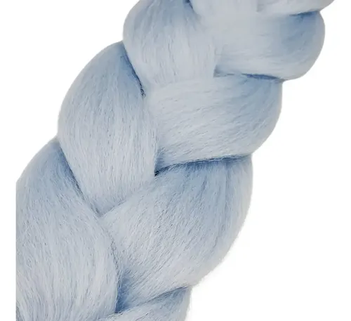 Kanekalon Extension Pelo Termico Trenza Africana 60cm Lfme Celeste Super Claro A33