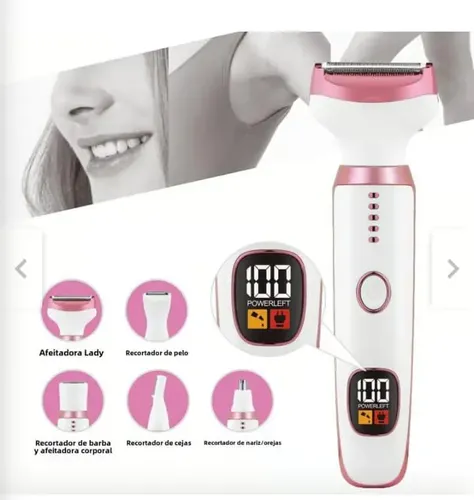 Depiladora Eléctrica 5 En 1 Portatil Usb Visor Cuerpo Cara