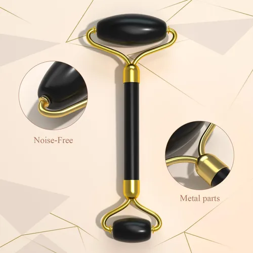 Set Masajeador Facial Jade Roller Y Gua Sha Yltneuqer Yellow