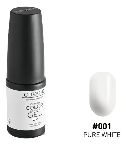 Cuvage Esmalte Semipermanente Color Gel Uv/ Led 6ml Color 001-Pure White