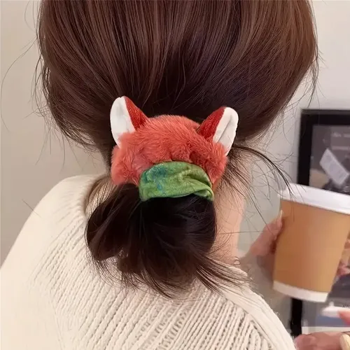 Scrunchies Conejo Zorro Lazo Kawaii 2uds Tipo01