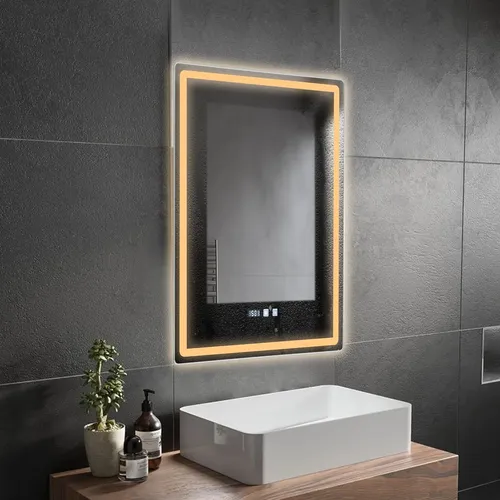 Espejo Led Baño Inteligente Antivaho 3 Colores 50x70cm