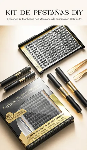 Kit Extensiones De Pestañas Diy Gollee Con Pegamento